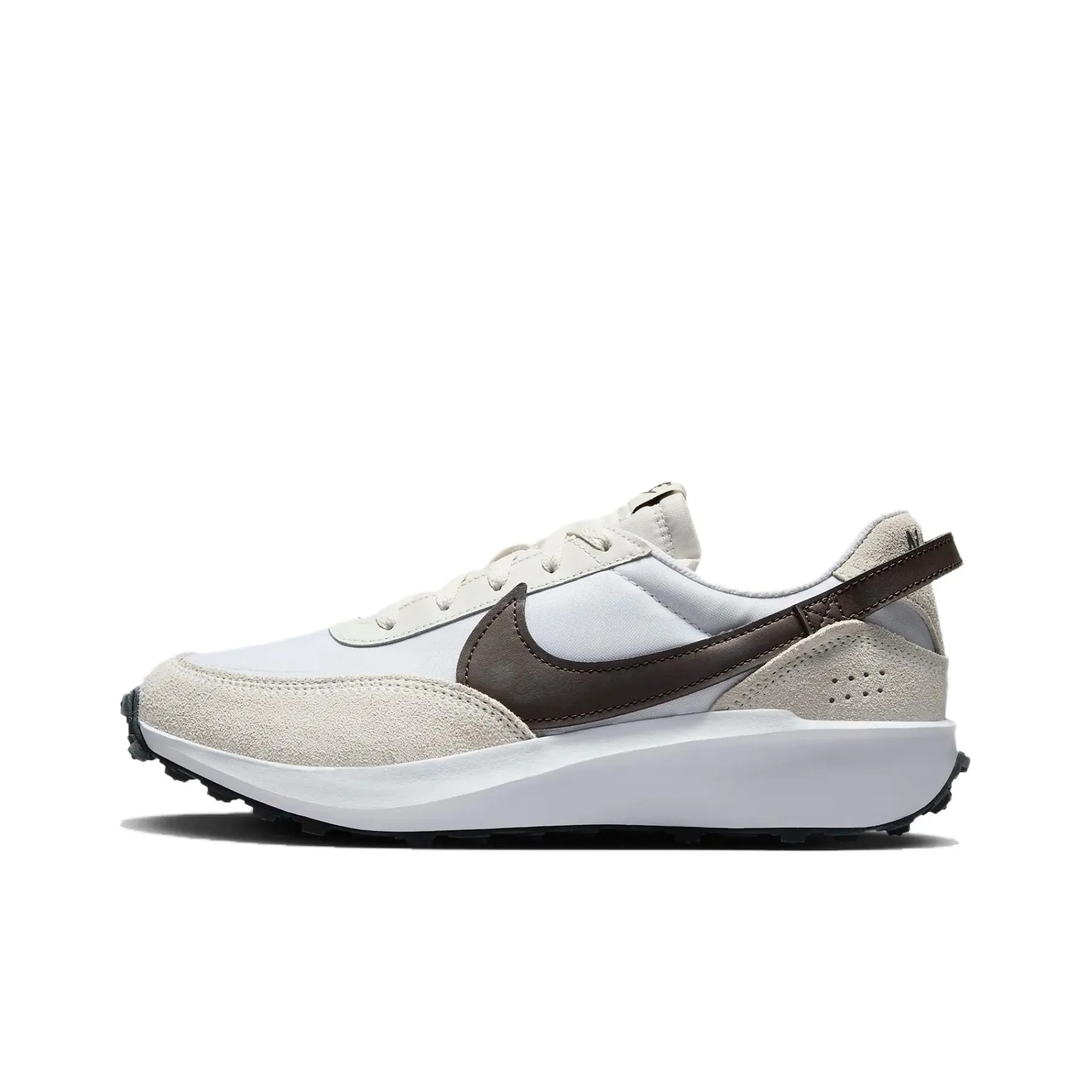Nike Waffle Debut Shock Absorbers Slip Resistant Abrasion Resistant Low Top Casual Shoes Women's Ecru