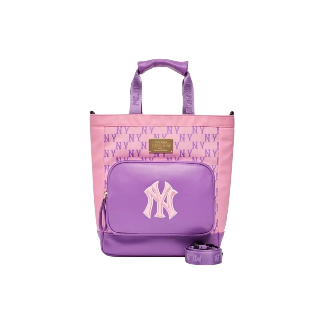 Mlb Base Logo New York Yankees Полиэстер Тот Сумка Сумка для покупок Сумка через плечо Сумка на одно плечо Обычная Детская Розовая