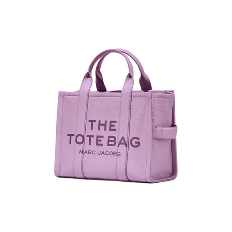 MARC JACOBS Natural Grain Leather Tote Bag, Shopping Bag, Shoulder Bag, Crossbody Bag, Handbag Trumpets Women's Purple