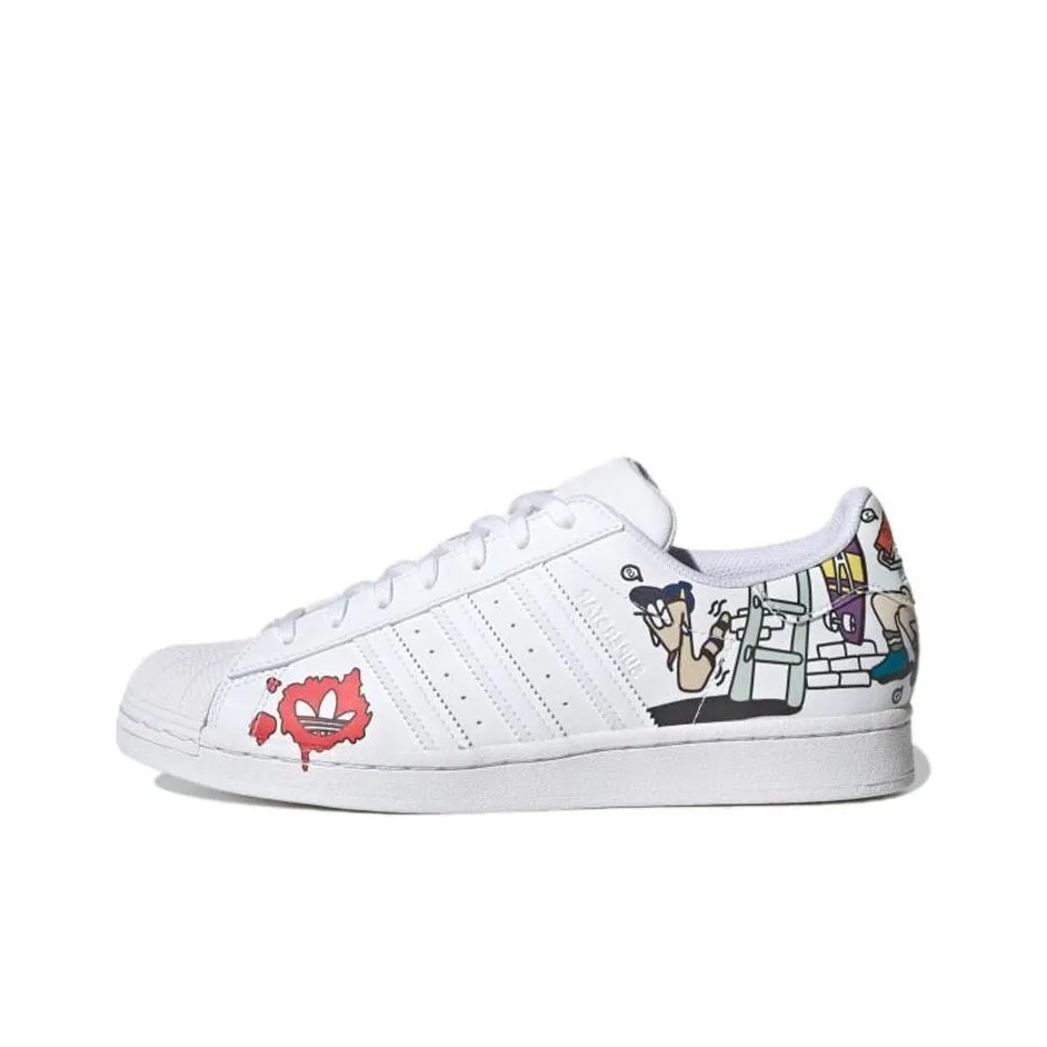 Adidas Originals SUPERSTAR Low Топ Скейтборд Кроссовки Унисекс Белый