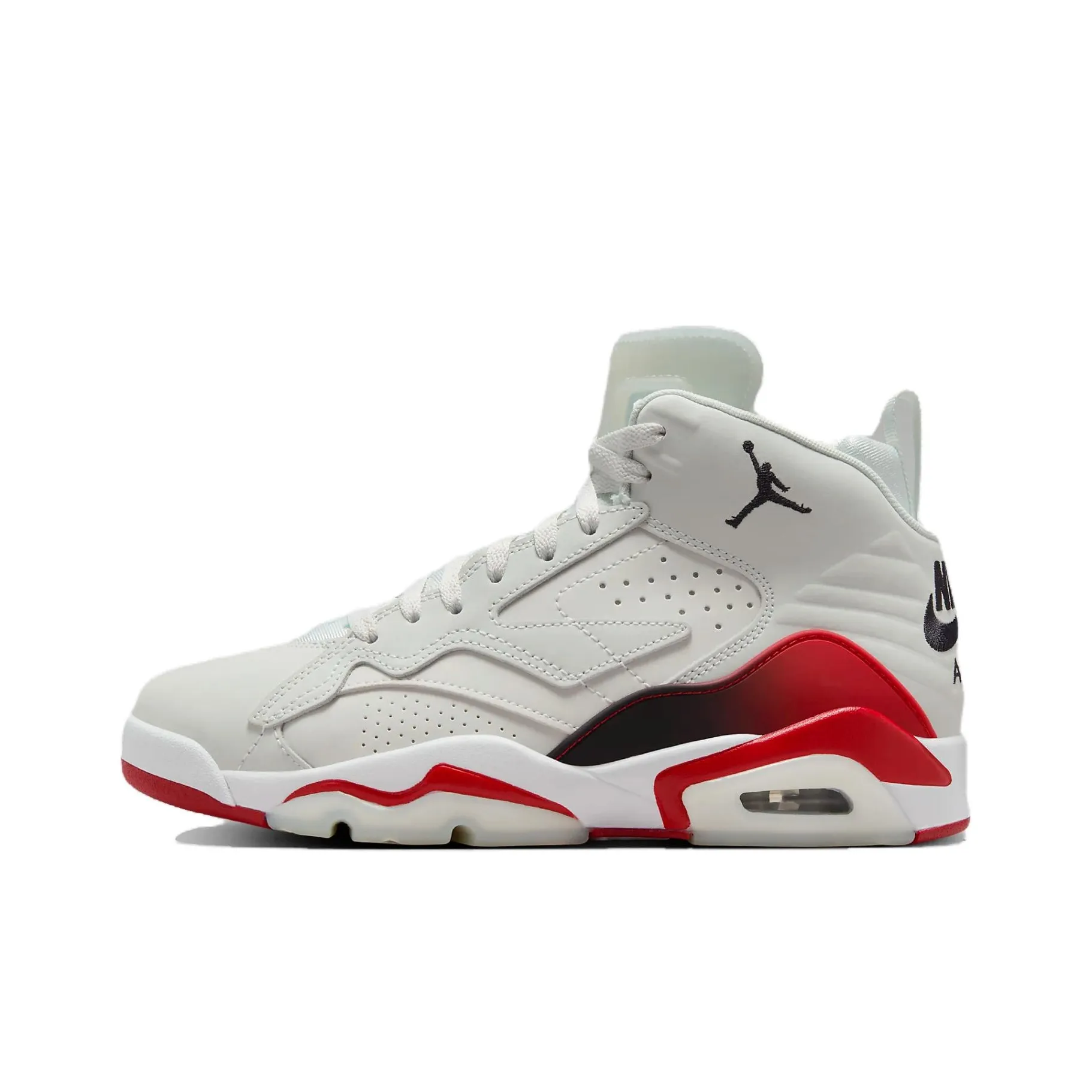 Jordan Jumpman MVP Cushioning Anti Slip And Wear Resistant High Top Vintage Basketball Shoes Women's White Red