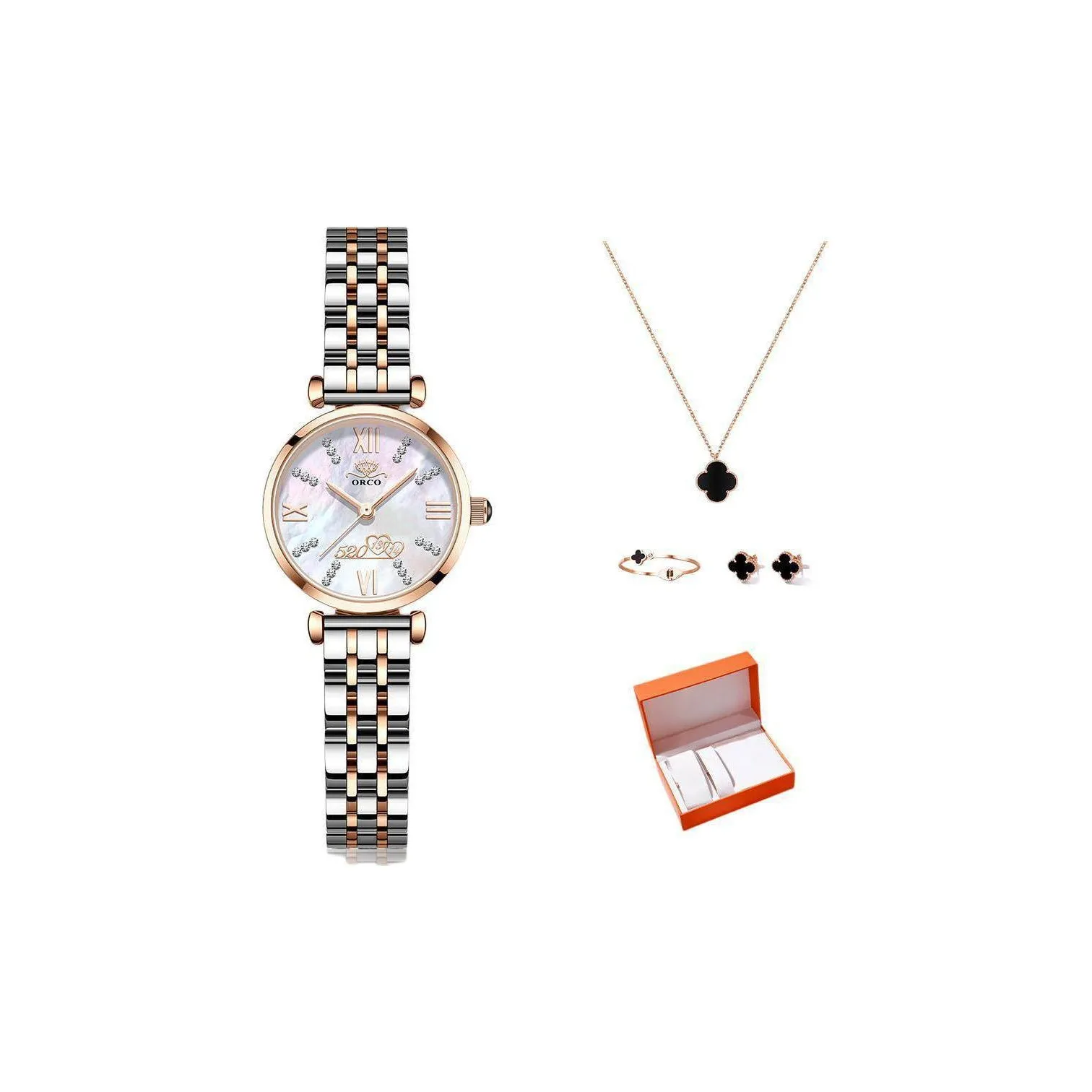 ORCO Кварцевый Movement Женские часы 26,5 мм Белый