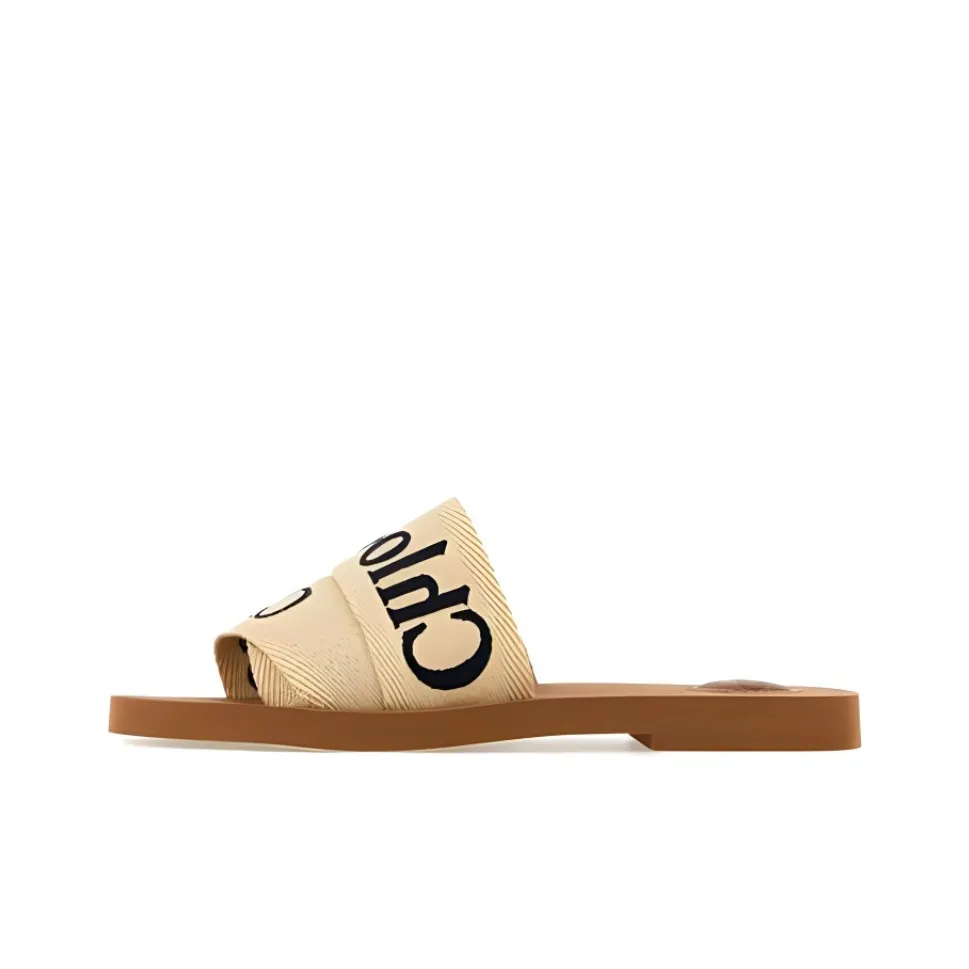 Chloe Slide Slippers Women's Ecru