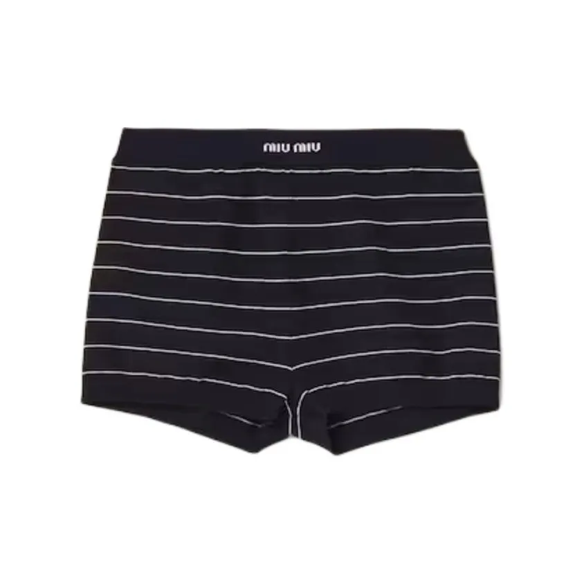 MIU MIU Viscose Shorts Underpants Women's Marine Blue