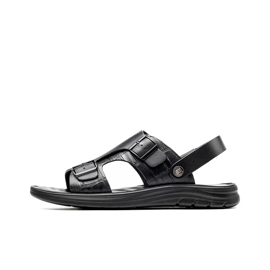 LAORENTOU Beach Sandals Men's Black/Brown