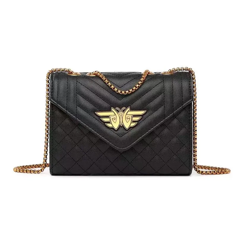BGAY PU Shoulder Bag, Crossbody Bag, Small Square Bag Regular Women's Black
