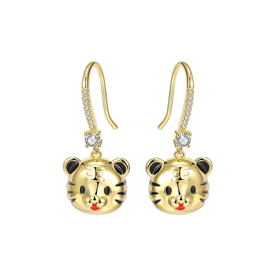 CAROMAY Серьги из сплава женские цвет шампанское золото