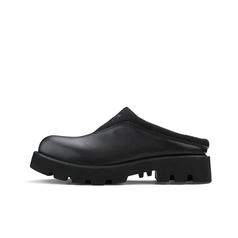 HANQIAORIJI Rebirth Slip-resistant Lightweight Sandals Derby Slippers 4CM Men's Black HANQIAORIJI Rebirth Противоскользящие Легкие Сандалии Derby Домашние Тапочки 4CM Мужские Черные