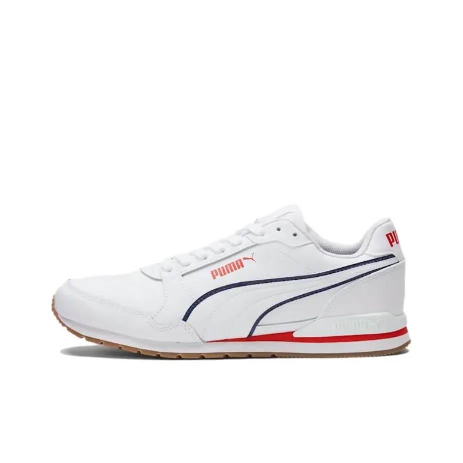 PUMA St Runner V3 Cushioning, Wear Resistant Low Top Casual Shoes Men's White