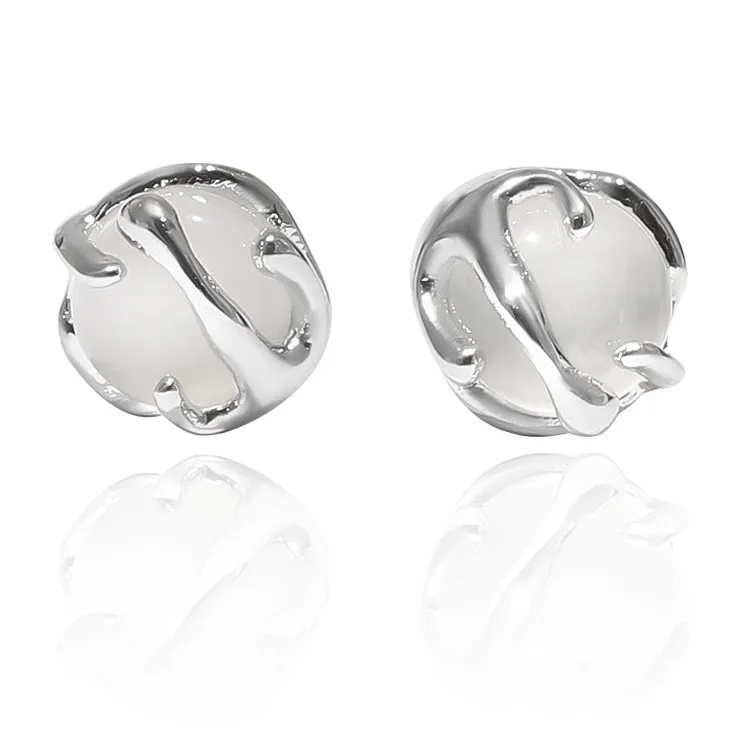 KING OF BLING Стекло Кошачий глаз Серьги-гвоздики Унисекс