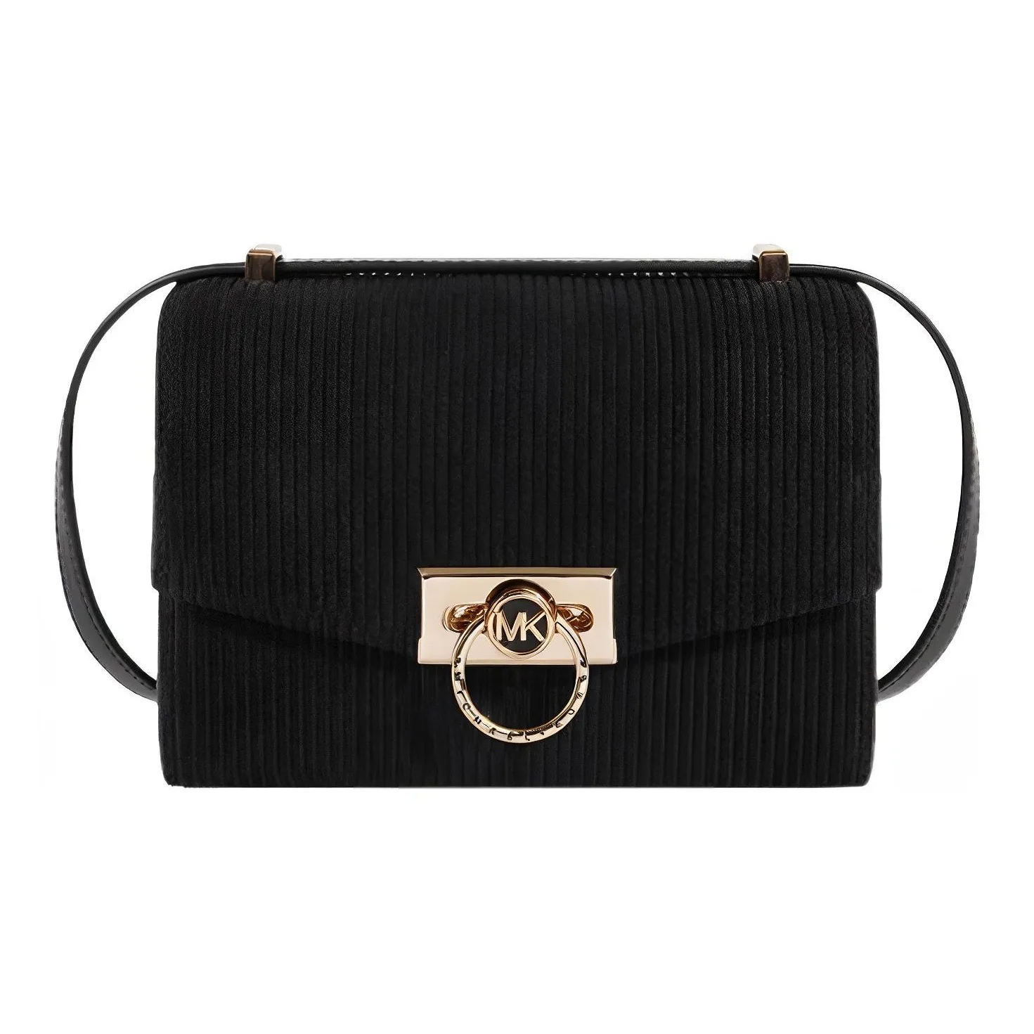MICHAEL KORS Hendri Leather Shoulder Bag Women's Black