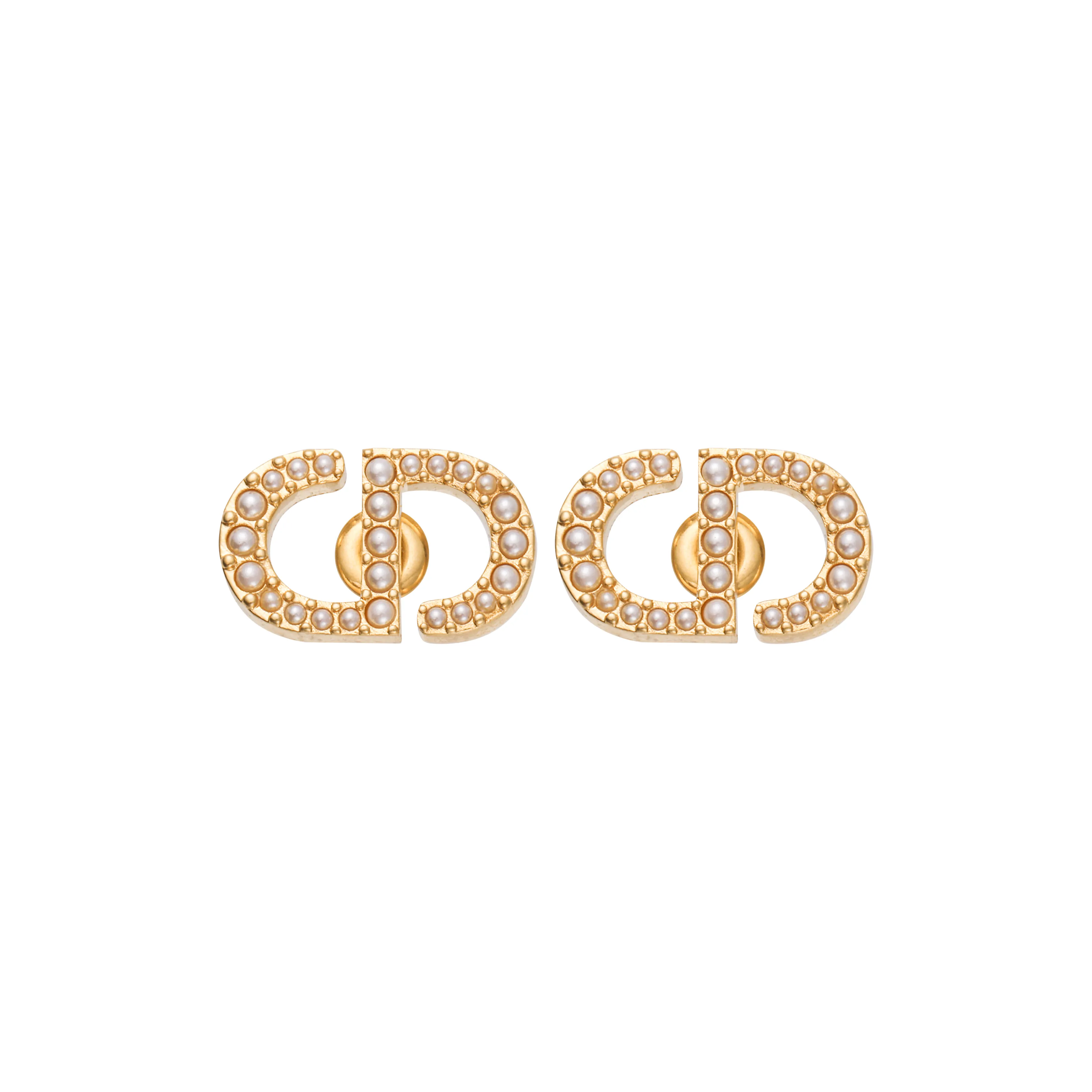 DIOR Stud Earrings Women's Gold