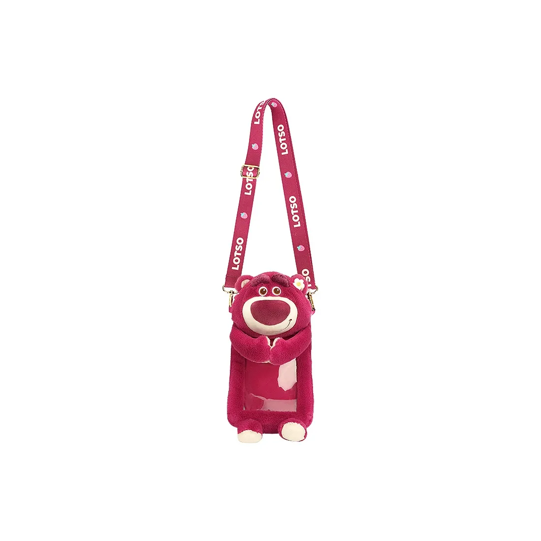 POTDEMIEL Strawberry Bear Series Polyester Cell Phone Pouch Crossbody Bags Regular Women's Red/Brown