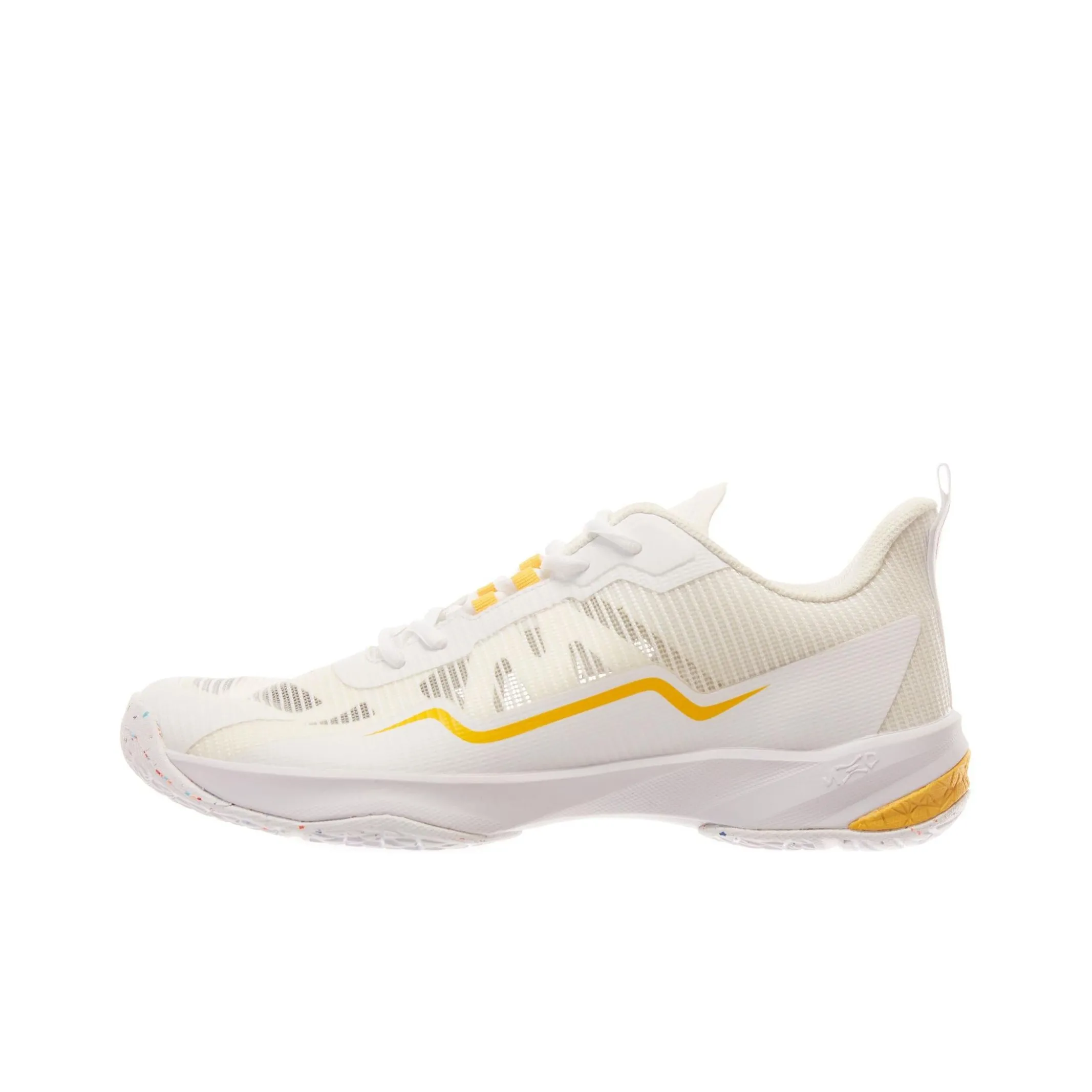 DECATHLON Pwefly 560 Амортизация Износостойкий Низкий Топ Бадминтон Обувь Мужская Белый Желтый