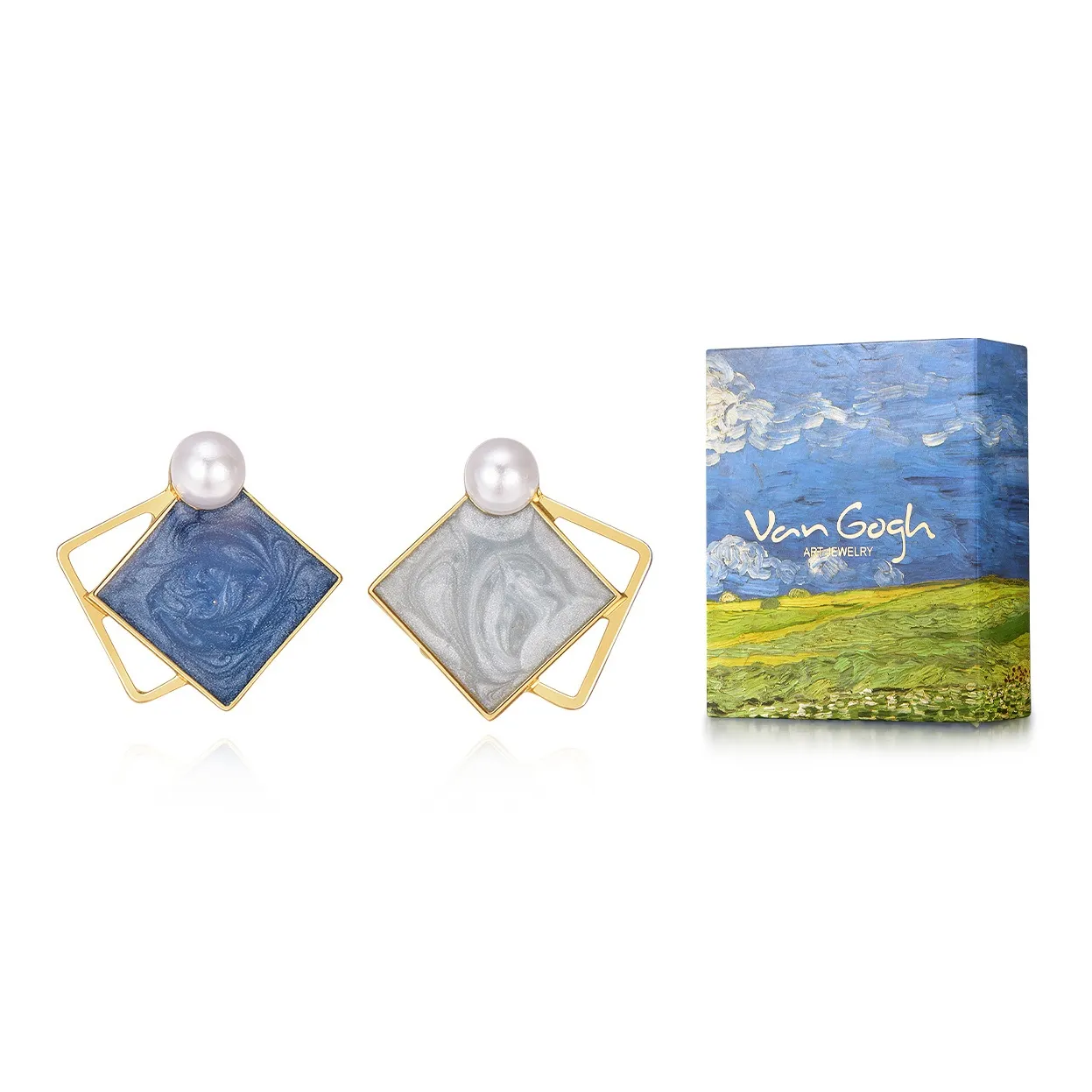 Ван Гог Alloy Stud Earrings Women's