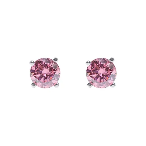 LUXTA Серьги-гвоздики из муассанита унисекс розовый