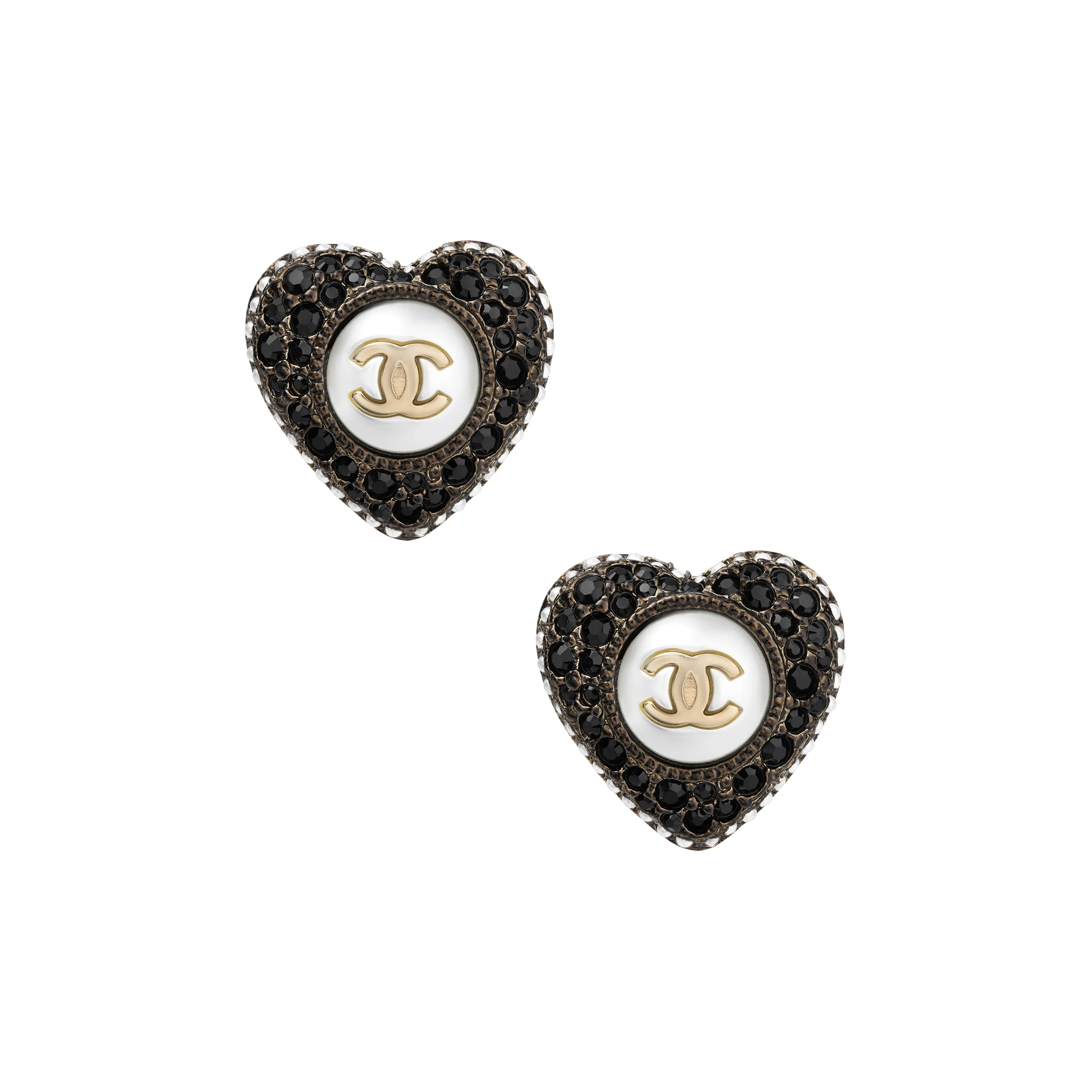 CHANEL Stud Earrings Women's Gold