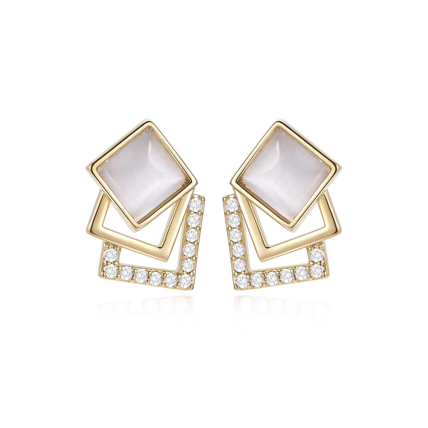 Серьги VAN GOGH с цирконием женские