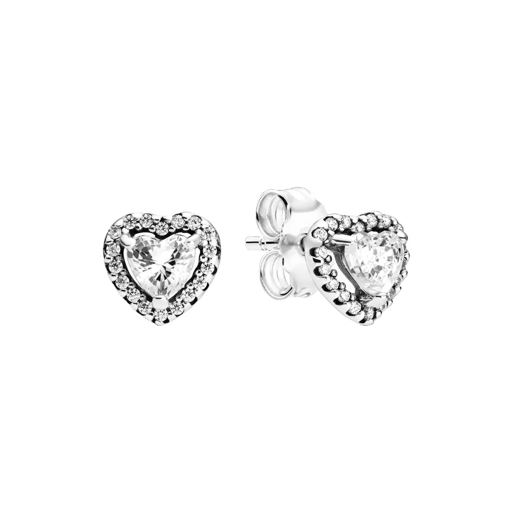 Pandora 925 Sterling Silver Stud Earrings Women's Silver