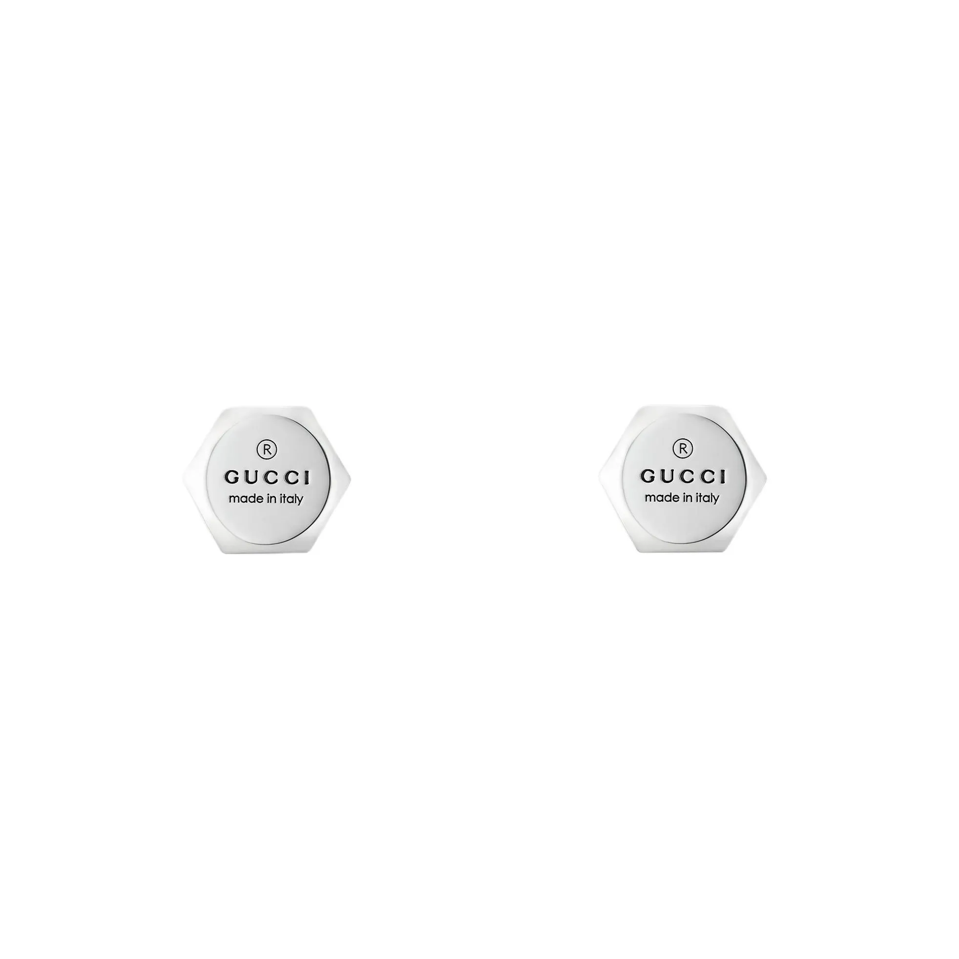 GUCCI 925 Sterling Silver Stud Earrings Women's Silver