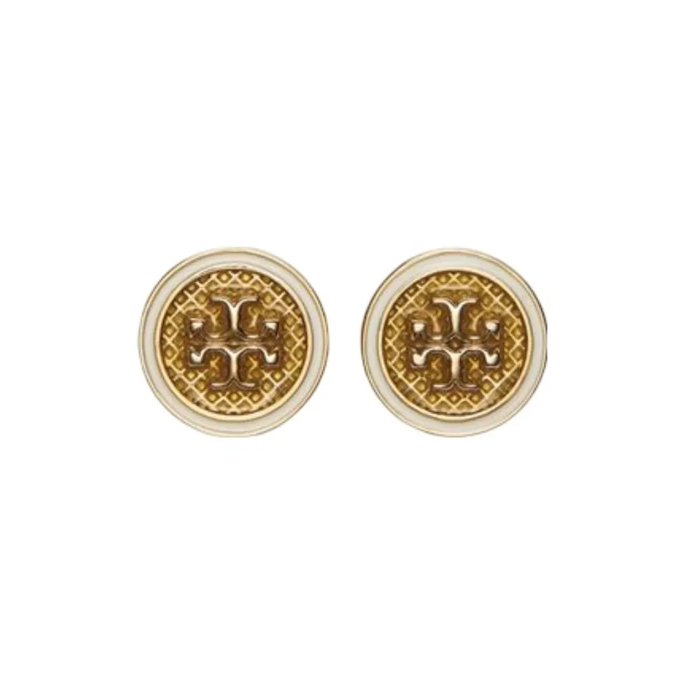 Tory Burch Серьги-гвоздики Золотые Женские