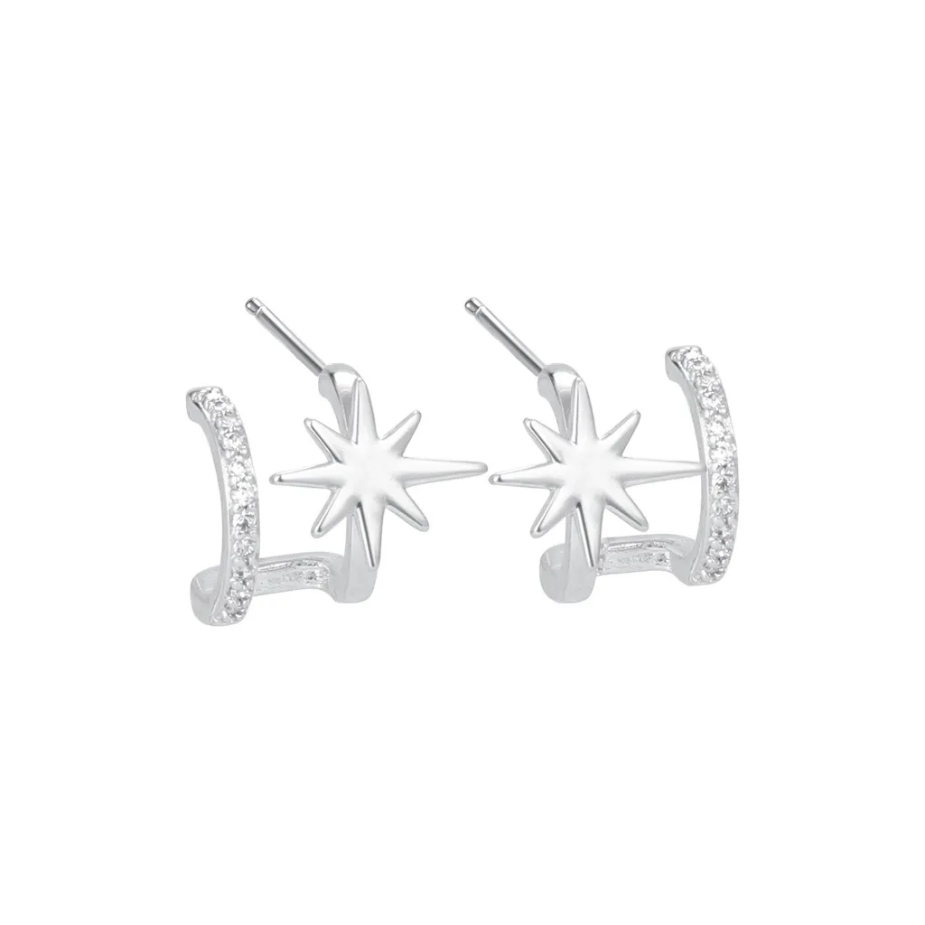 HANYUDIE Серьги-гвоздики из стерлингового серебра 925 пробы для женщин