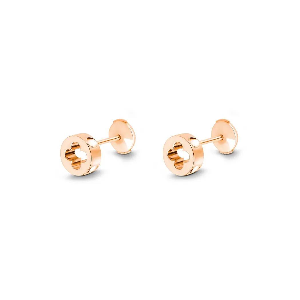 Lv Empreinte Ear Studs Pink Gold
