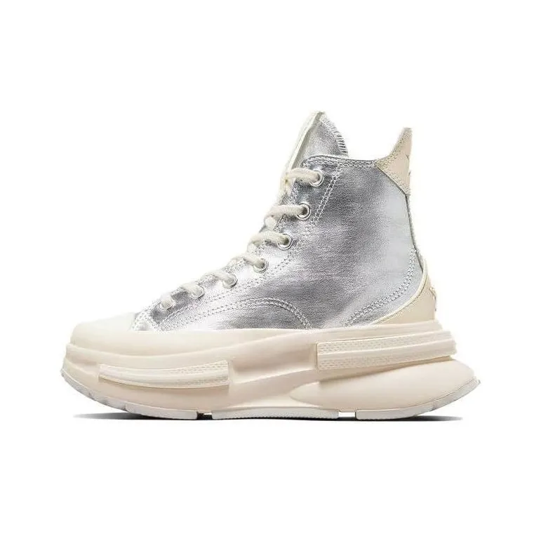 Converse Run Star Legacy CX Abrasion Resistant Height Increasing High Top Canvas Shoes Women's Silver White