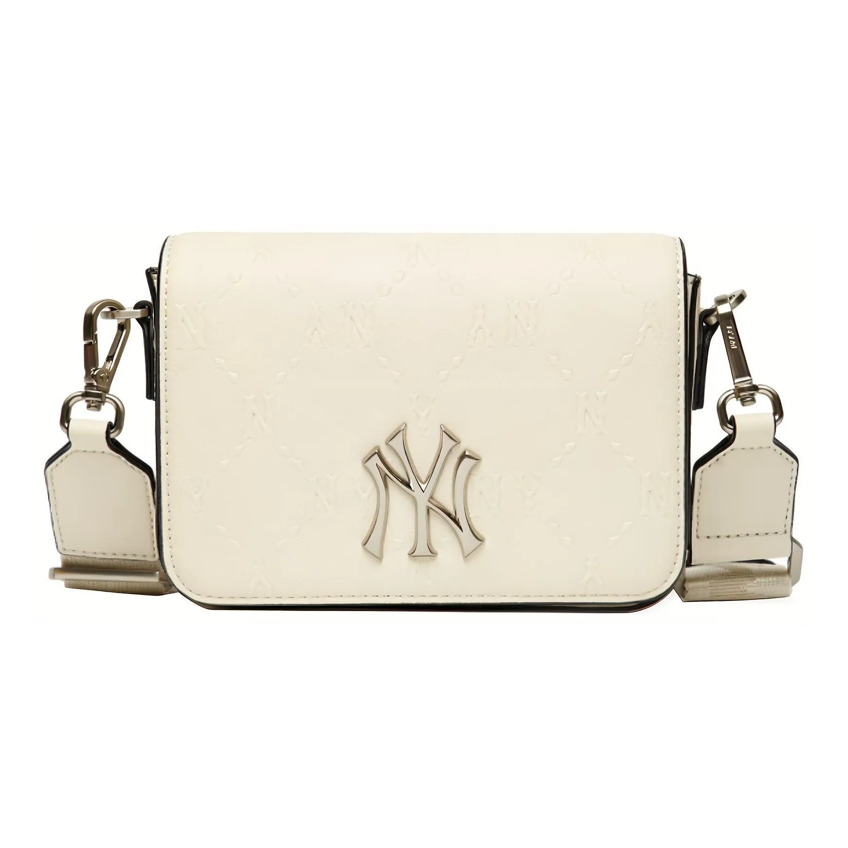MLB New York Yankees Polyester One Shoulder Handbag, Crossbody Bag Regular Unisex White