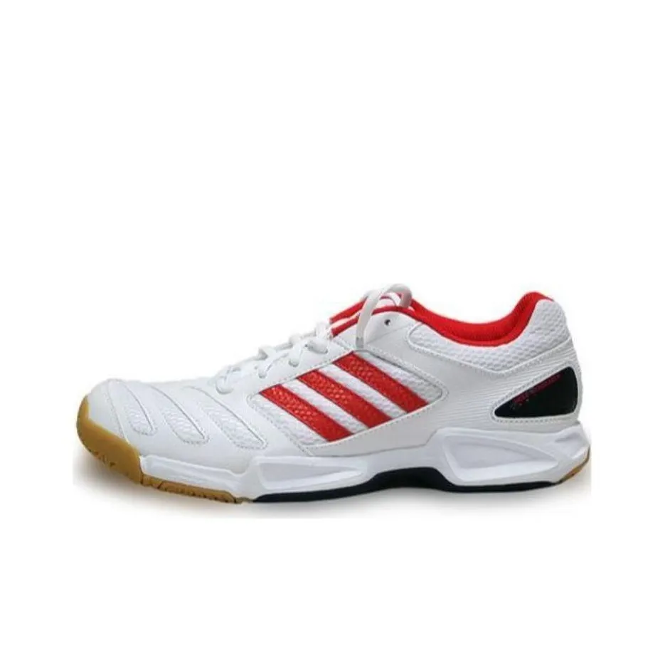 Adidas BT Feather Team Cushioning Wear Resistant Low Top Badminton Shoes Unisex Red White