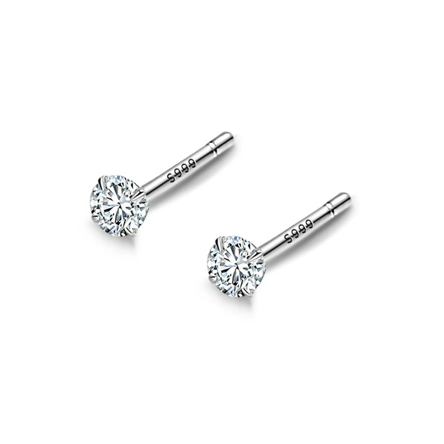 ERROR Серебряные серьги-гвоздики унисекс