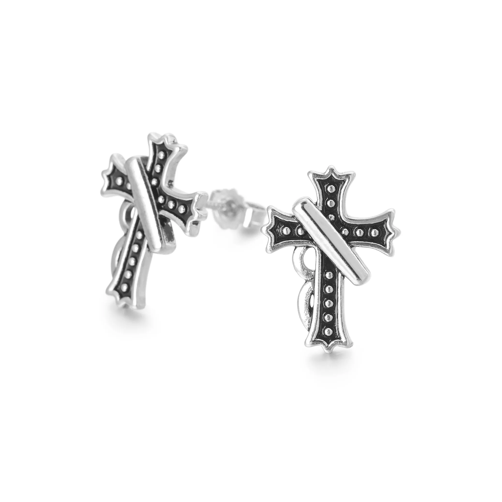 ASTAR HADES Copper Stud Earrings Silver Men's