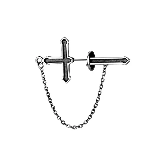 MUYAN Сплав Крест Бахрома Серьги-гвоздики Унисекс