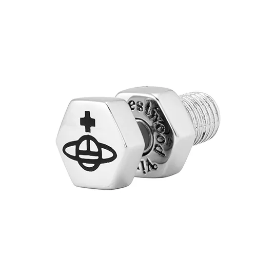 Vivienne Westwood Brass Stud Earrings Men's Silver - POIZON