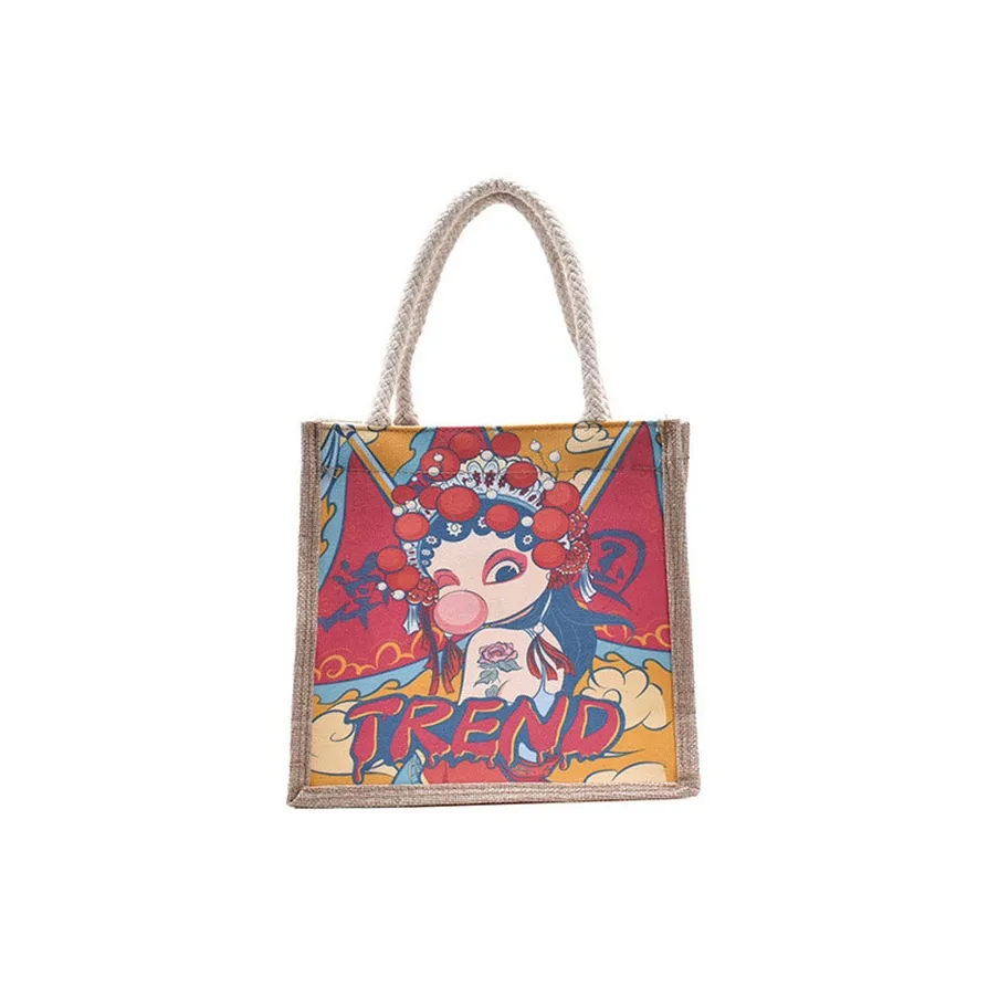 Barang Bear Cotton Handbag Regular Unisex Red/Green