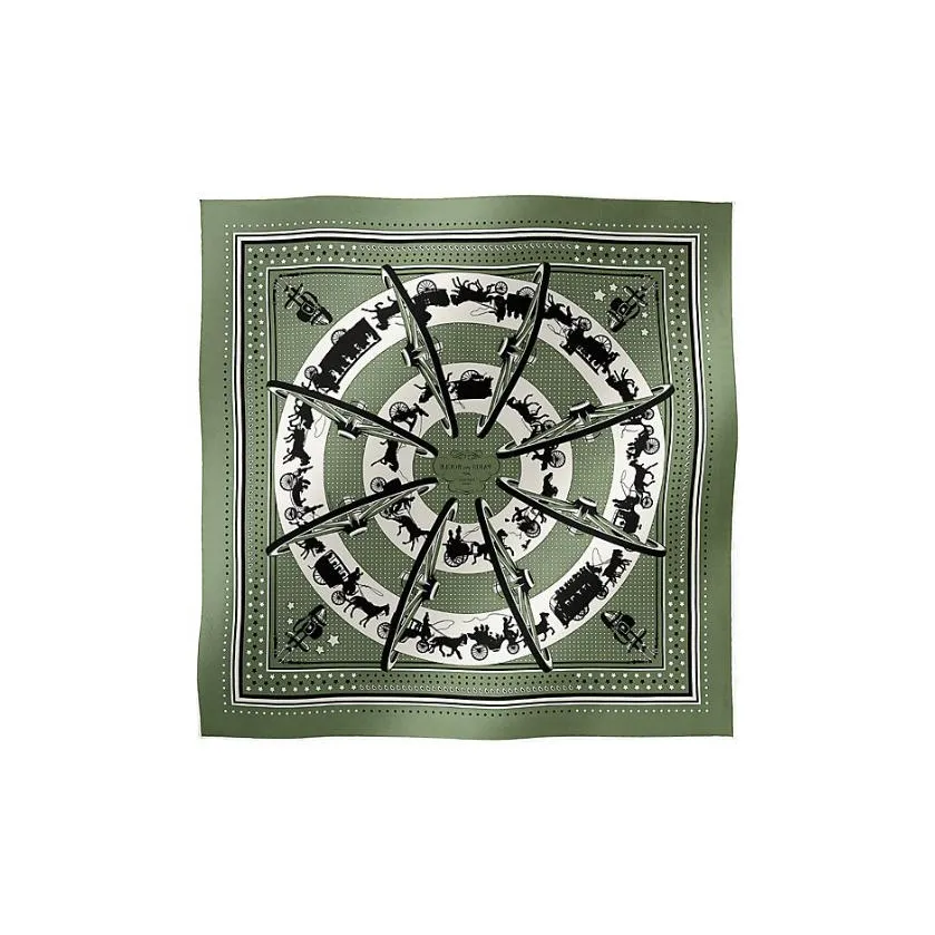 HERMES Шелковые шарфы Женские Зеленый