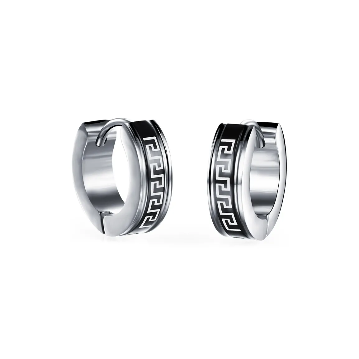 OWO Титановые стальные серьги-гвоздики мужские серебряные