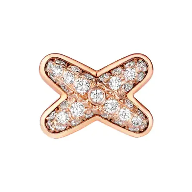 Chaumet 18K Rose Gold, Diamond Stud Earrings Women's