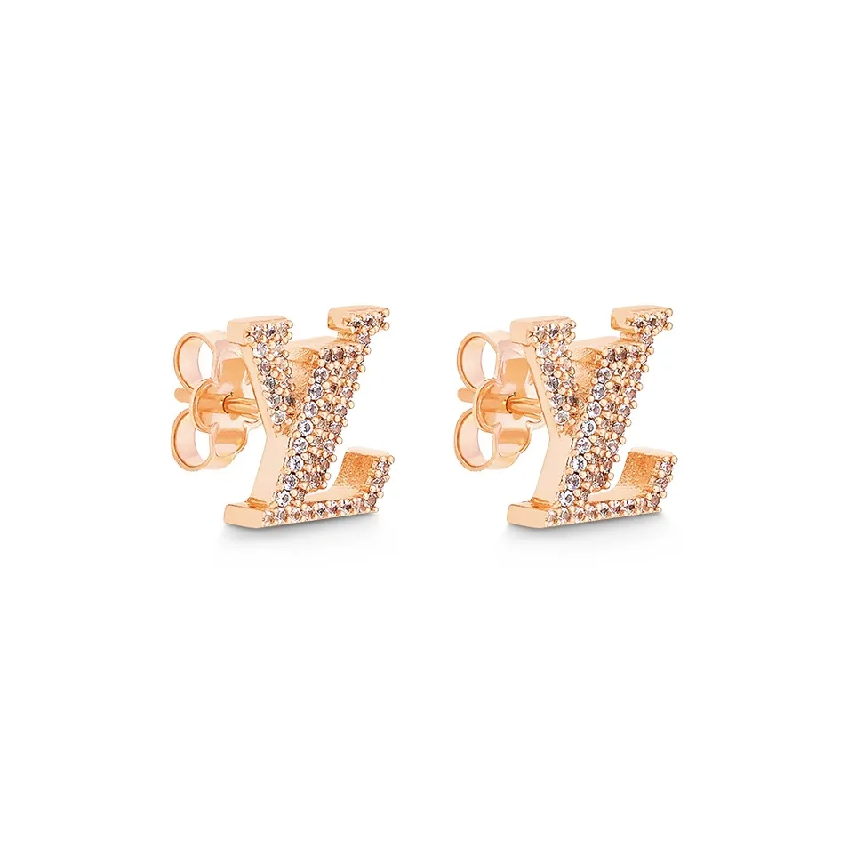 LOUIS VUITTON Metal Stud Earrings Women's