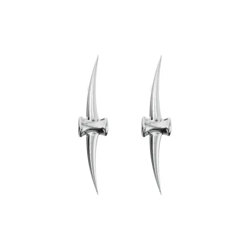 YURITAN S925 Серебро Серьги-гвоздики Серебро/Пара Унисекс