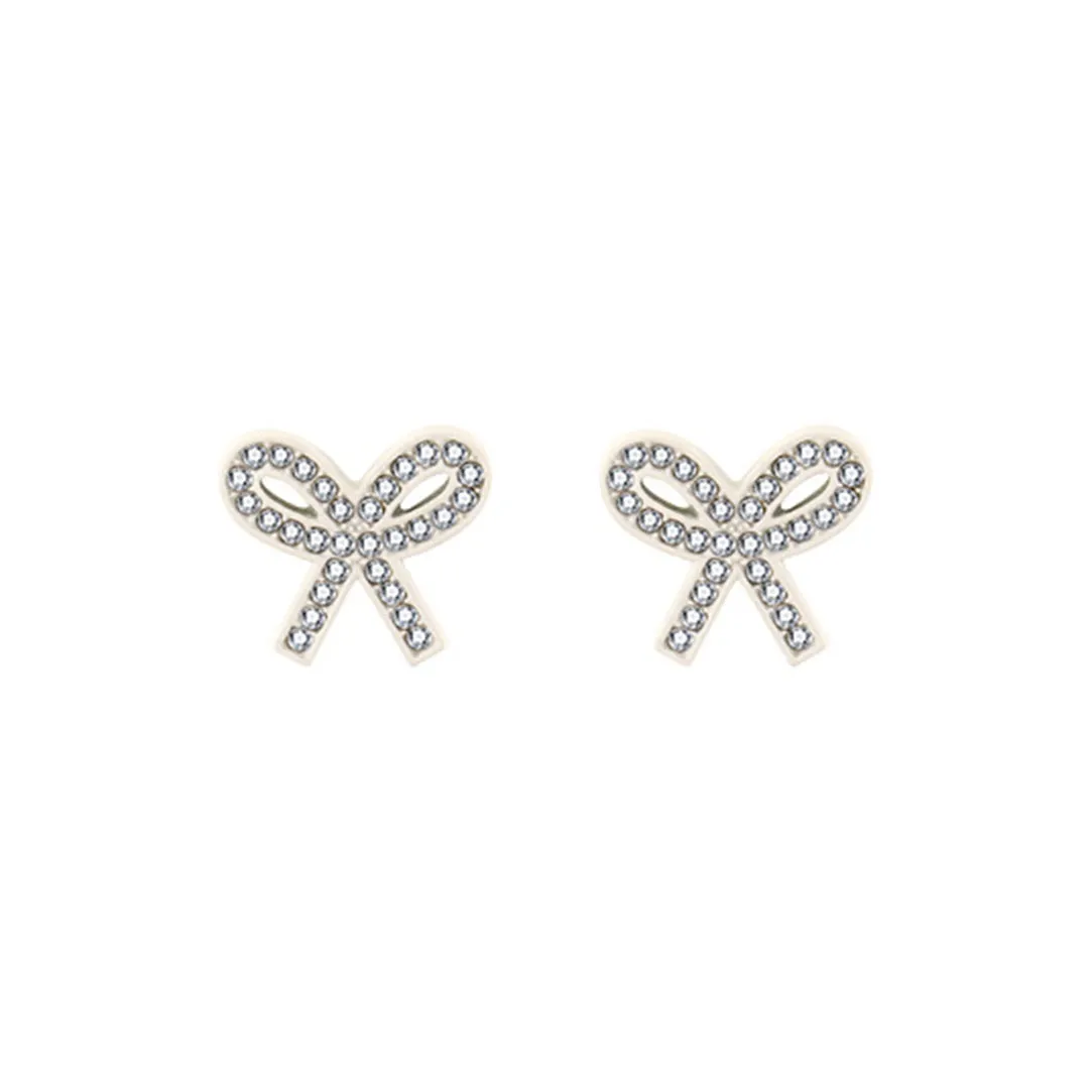 West Island Синтетический Кубический Цирконий/Стразы Серьги-гвоздики Белый Женские