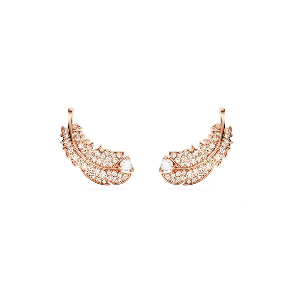 Swarovski Rose Gold-Tone Plated Earrings Women's Rose Gold