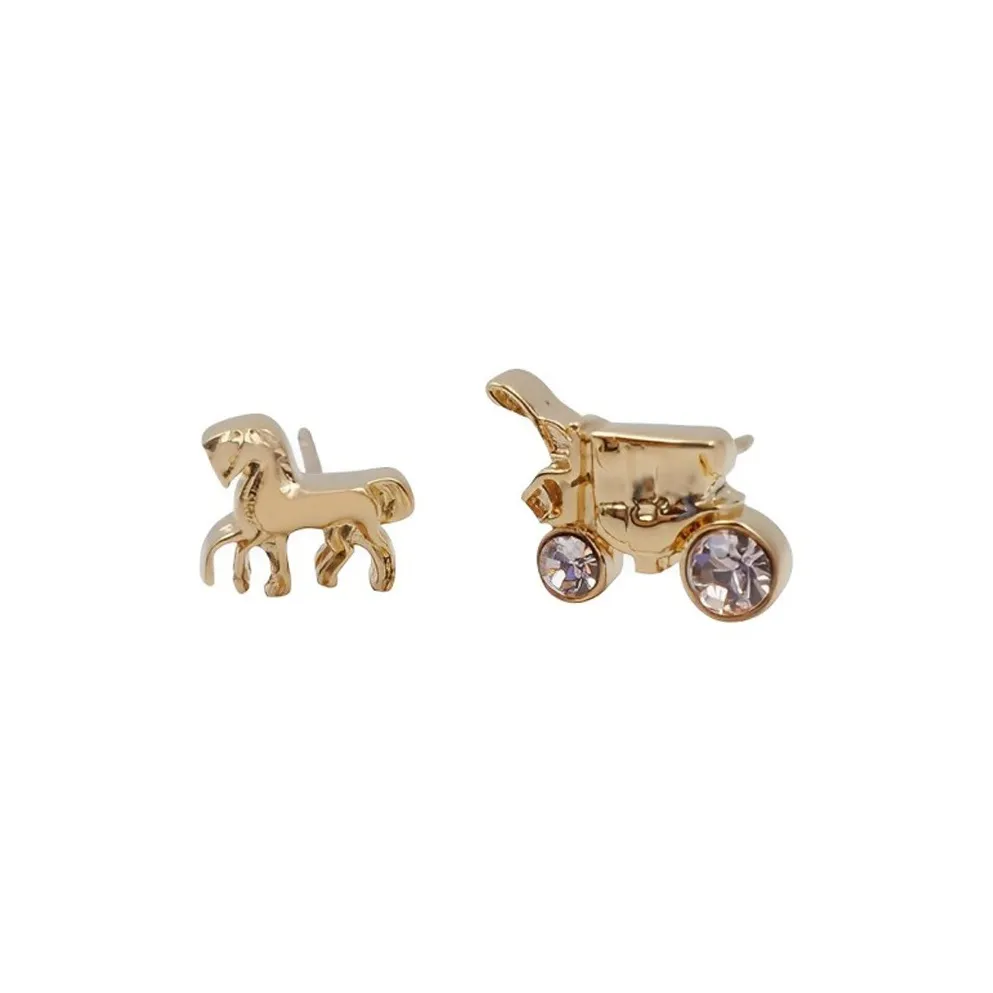 COACH Alloy Stud Earrings Women's Gold