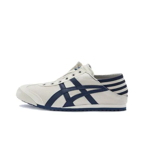 Onitsuka Tiger MEXICO 66 Повседневная обувь Низкий верх Экрю/Темно-синий Унисекс