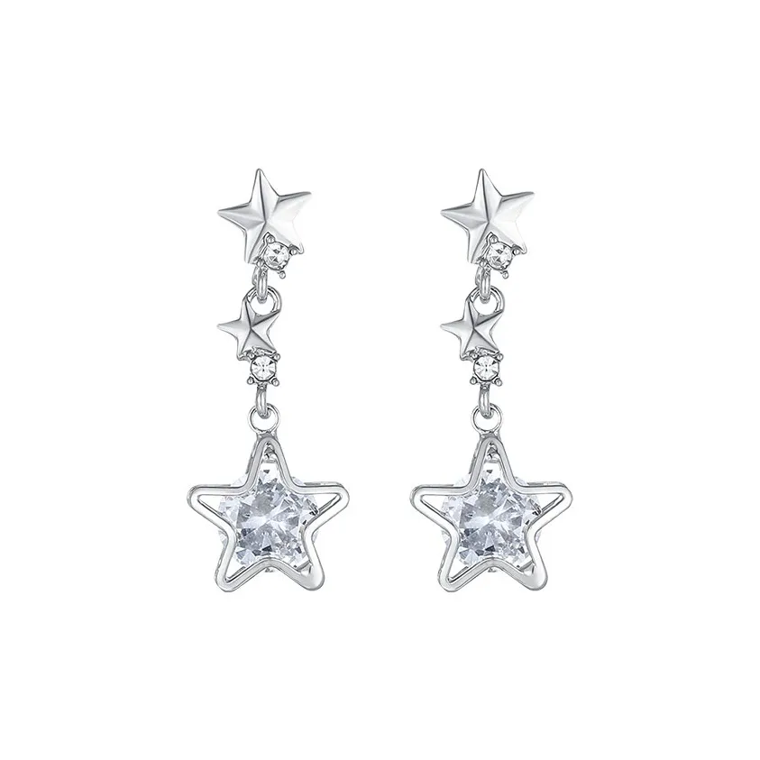 MISS XIA JWY Серьги-гвоздики из серебра 925 пробы женские