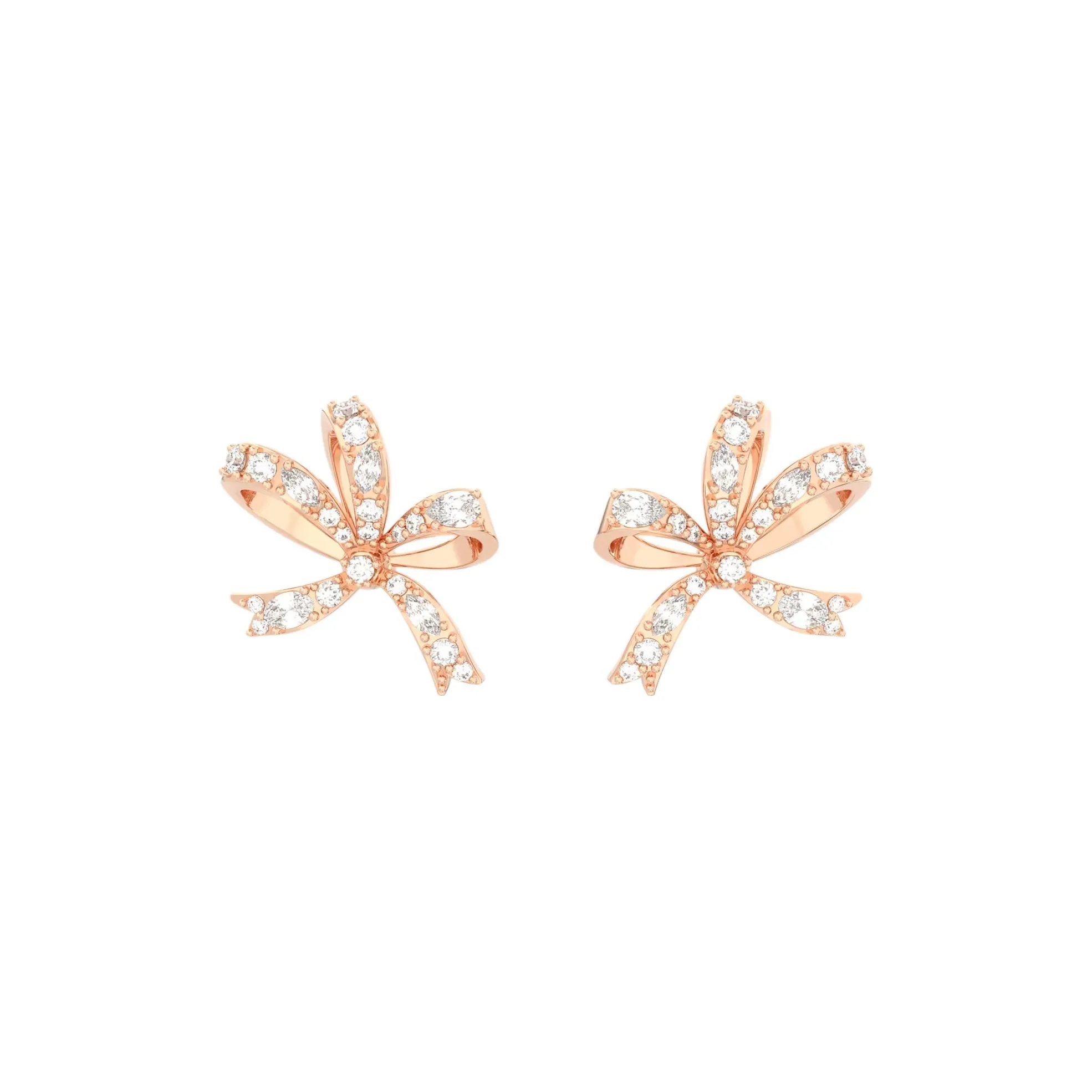 Swarovski Hyperbola Bow Stud Earrings