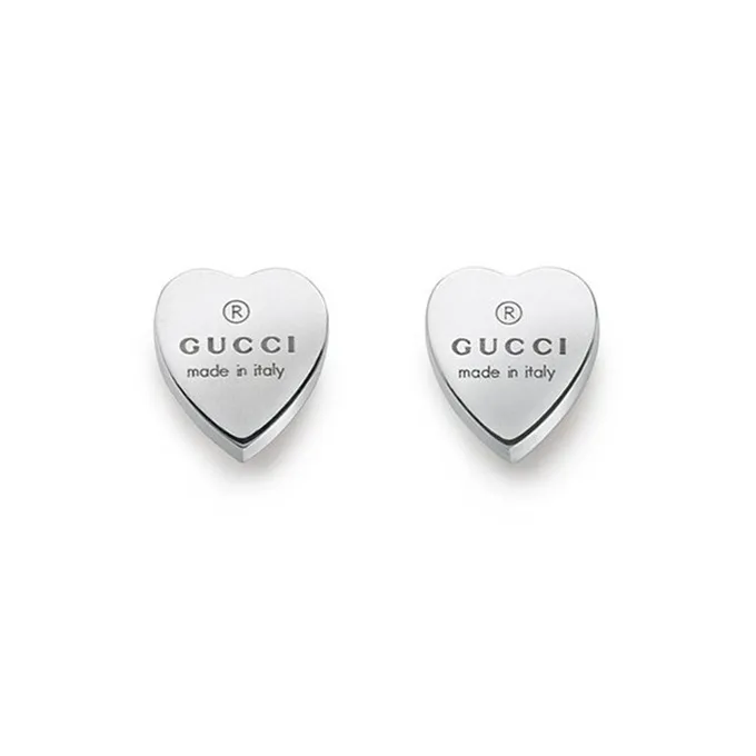 GUCCI 2010 Heart Stud Earrings