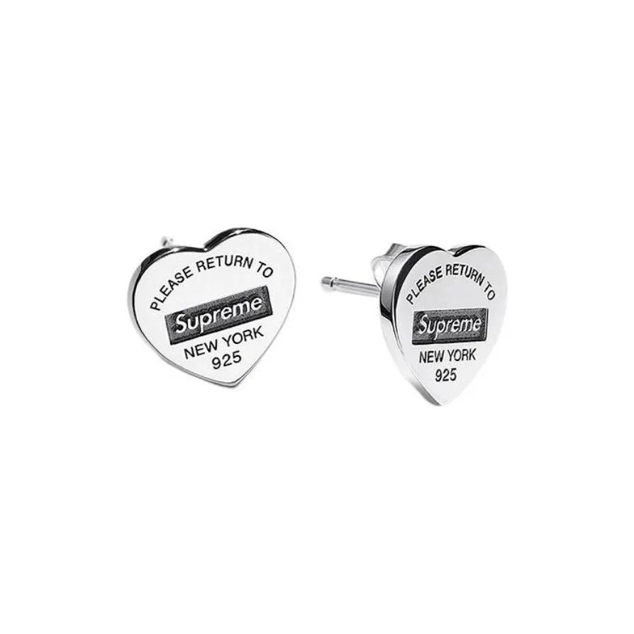 Supreme Tiffany & Co. Return To Tiffany Heart Tag Stud Earrings Set Of 2