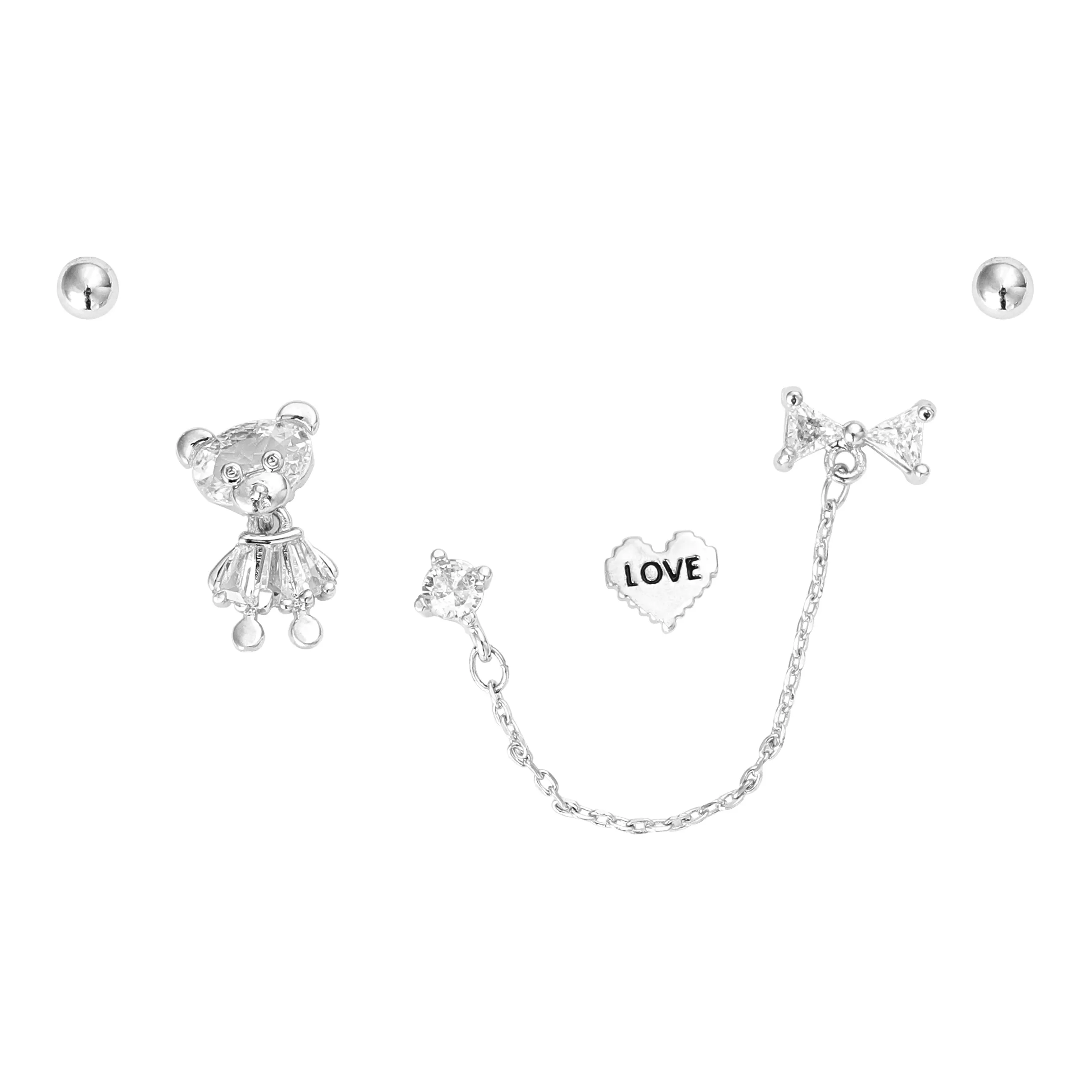 VIVIWELL S925 Серебро Серьги-гвоздики Серебро Женские