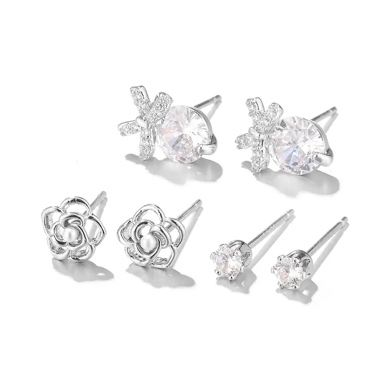 Clect Искусственная жемчужина Серьги-гвоздики Женское Серебро